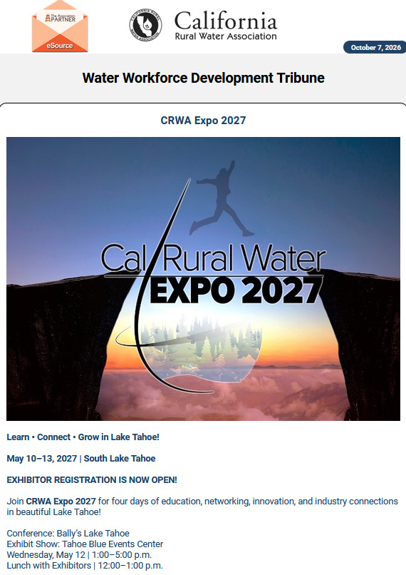 2026 Water Workforce Development Tribune